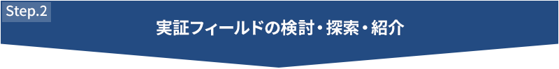 STEP2 実証フィールドの検討・探索・紹介